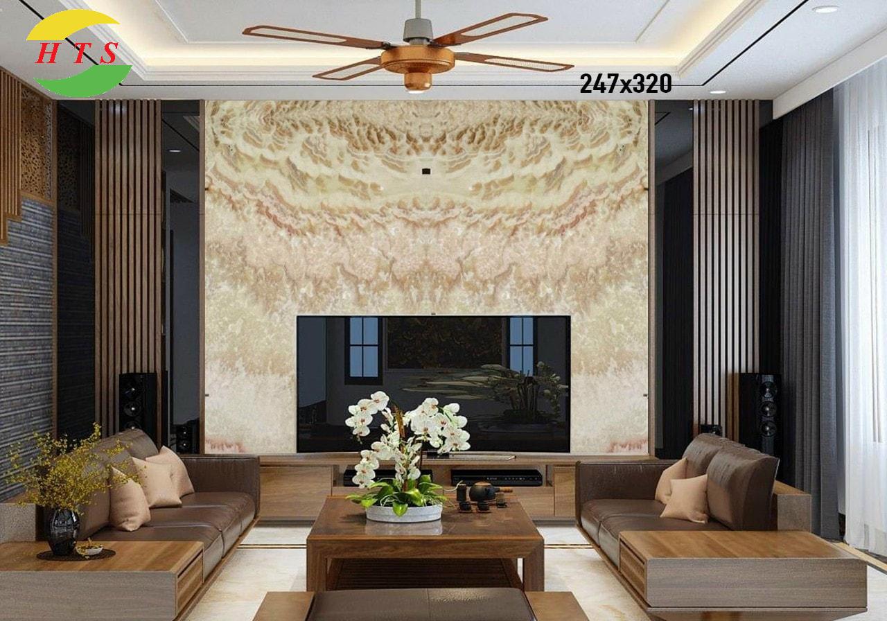 tranh đá ốp kệ tivi
